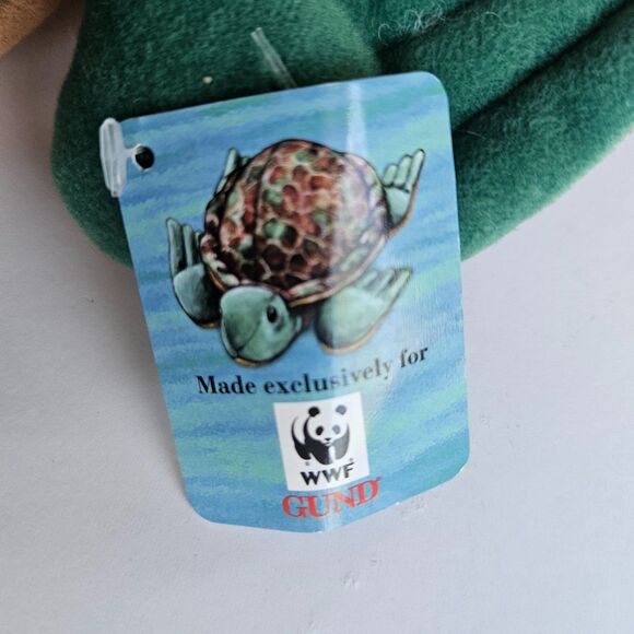 New Gund Sea Turtle WWF Colaboration Dark Green and Browns 10" Plushy - Picture 5 of 8